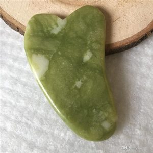 GUA SHA - Grøn Jadesten - Rosa Kvarts - Grøn jade